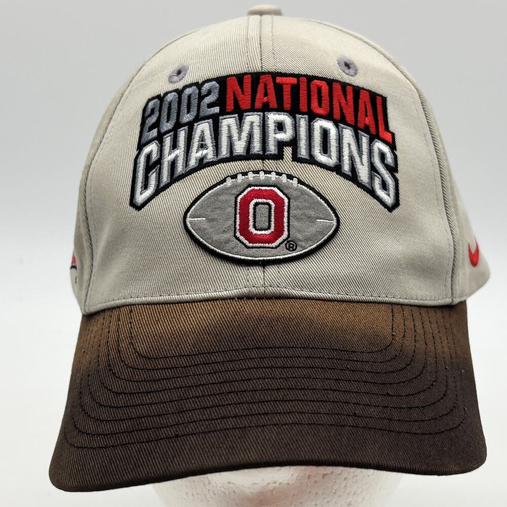 Vtg Nike Ohio State Buckeyes Hat National Champions NCAA OSFA Sportswear Fiesta